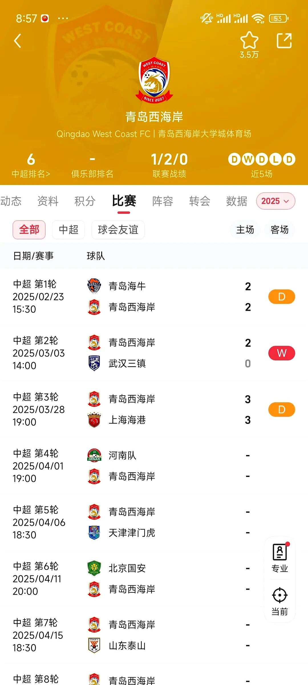 青岛黄海队取得胜利，晋级淘汰赛